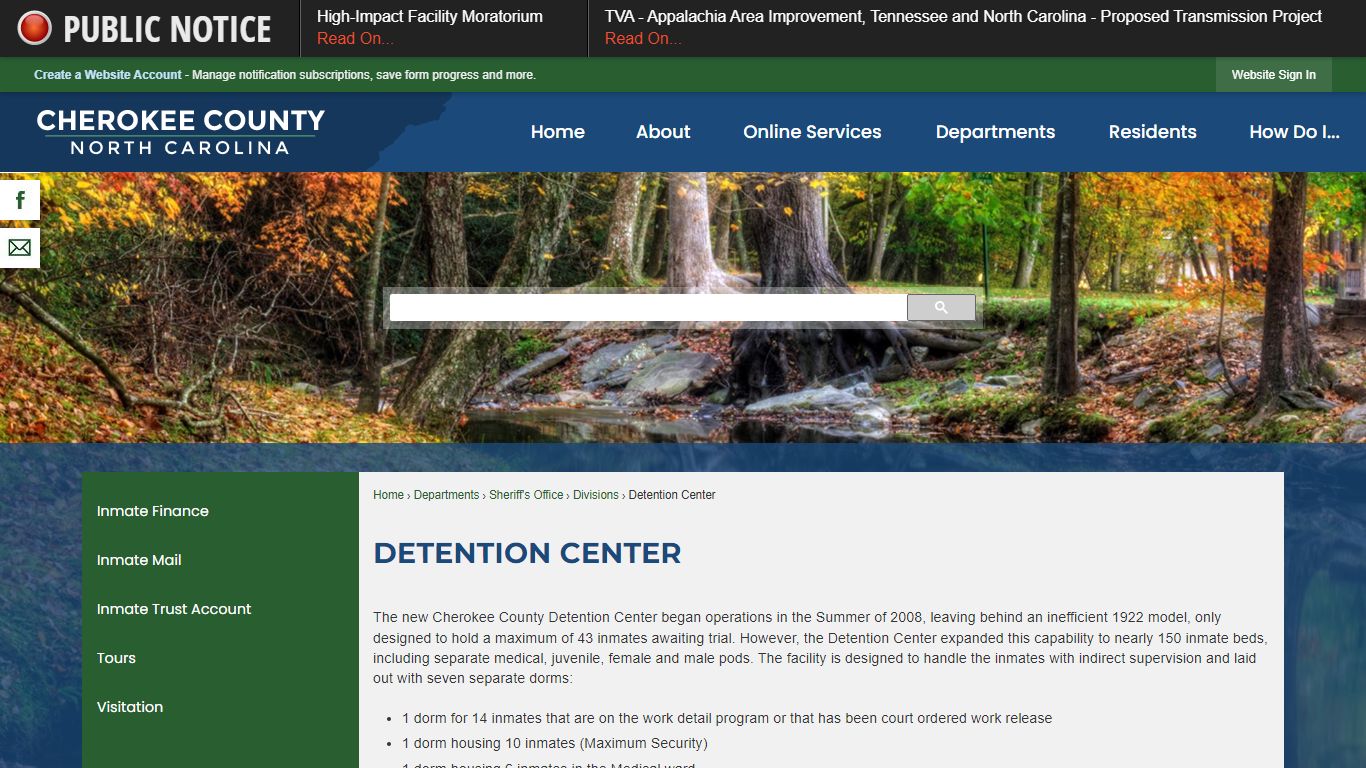 Detention Center | Cherokee County, NC